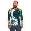 Couleurs Lagon - Lycra Rashguard Homme UV50+ BLEU NUIT FLORALE HIBISCUS