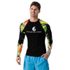 Couleurs Lagon - Lycra Rashguard Homme UV50+ NOIR FLORALE HIBISCUS II