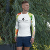 Couleurs Lagon - Lycra Rashguard Homme UV50+ BLANC FLORALE HIBISCUS II