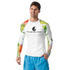 Couleurs Lagon - Lycra Rashguard Homme UV50+ BLANC FLORALE HIBISCUS II