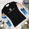 avant a plat - Lycra Compression Homme UV50+ NOIR Manchette Ocean - Couleurs Lagon