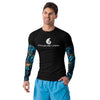 av - Lycra Compression Homme UV50+ NOIR Manchette Benitier Bleu - Couleurs Lagon