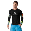 avant - Lycra Compression Homme UV50+ NOIR Manchette Hibiscus - Couleurs Lagon