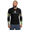 avant - Lycra Compression Homme UV50+ NOIR Manchette Hibiscus - Couleurs Lagon