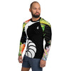 Couleurs Lagon - Lycra Rashguard Homme UV50+ NOIR FLORALE HIBISCUS