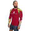 Couleurs Lagon - Lycra Rashguard Homme UV50+ CARMIN FLORALE HIBISCUS II