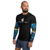 av G - Lycra Compression Homme UV50+ NOIR Manchette Benitier Bleu 2 - Couleurs Lagon