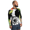 Couleurs Lagon - Lycra Rashguard Homme UV50+ NOIR FLORALE HIBISCUS