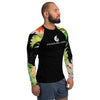 Couleurs Lagon - Lycra Rashguard Homme UV50+ NOIR FLORALE HIBISCUS II