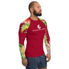 Couleurs Lagon - Lycra Rashguard Homme UV50+ CARMIN FLORALE HIBISCUS II