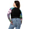 dos jean - Crop Top Lycra Femme Manche Longue Recyclé SPF50 Bleu Marine Meduse - Couleurs Lagon
