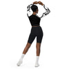 dos et shorty - Crop Top Lycra Femme Manche Longue Recyclé SPF50 Nautile Blanc - Couleurs Lagon