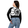 dos et jean - Crop Top Lycra Femme Manche Longue Recyclé SPF50 Nautile Blanc 2 - Couleurs Lagon