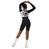 dos et shorty - Crop Top Lycra Femme Manche Longue Recyclé SPF50 Nautile Blanc 2 - Couleurs Lagon