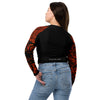 dos en jean - Crop Top Lycra Femme Manche Longue Recyclé SPF50 Gorgone Rouge 2 - Couleurs Lagon