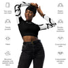 caracteristiques - Crop Top Lycra Femme Manche Longue Recyclé SPF50 Nautile Blanc - Couleurs Lagon