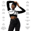 caracteristiques - Crop Top Lycra Femme Manche Longue Recyclé SPF50 Nautile Blanc 2 - Couleurs Lagon