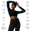 caracteristiques - Crop Top Lycra Femme Manche Longue Recyclé SPF50 Benitier Bleu 2 - Couleurs Lagon