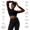 caracteristiques - Crop Top Lycra Femme Manche Longue Recyclé SPF50 Gorgone Rouge 2 - Couleurs Lagon