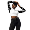 avant et jeans - Lycra MITI Crop Top Femme Caraco Recyclé UV50 Nautile Noir Ed Spe - Couleurs Lagon