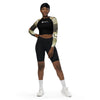 avant et shorty - Crop Top Lycra Femme Manche Longue Recyclé SPF50 Marron Sable Coquillage - Couleurs Lagon