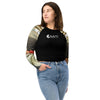 avant et jean - Crop Top Lycra Femme Manche Longue Recyclé SPF50 Marron Sable Coquillage - Couleurs Lagon