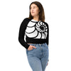 avant et jean - Crop Top Lycra Femme Manche Longue Recyclé SPF50 Nautile Blanc 2 - Couleurs Lagon