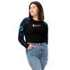 avant & jean - Crop Top Lycra Femme Manche Longue Recyclé SPF50 Benitier Bleu 2 - Couleurs Lagon