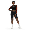 avant et shorty - Crop Top Lycra Femme Manche Longue Recyclé SPF50 Gorgone Rouge 2 - Couleurs Lagon