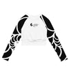 avant a plat - Lycra MITI Crop Top Femme Caraco Recyclé UV50 Nautile Noir Ed Spe - Couleurs Lagon