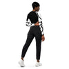 dos et jean noir - Crop Top Lycra Femme Manche Longue Recyclé SPF50 Nautile Blanc - Couleurs Lagon
