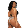 dos grande taille - Haut de bikini éco-responsable rembourré UPF50+ Noir - Couleurs Lagon