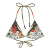 avant à plat - Haut de bikini éco-responsable rembourré UPF50+ Sable Coquillage Marron - Couleurs Lagon