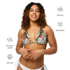 caracteristiques - Haut de bikini éco-responsable rembourré UPF50+ Sable Coquillage Marron - Couleurs Lagon