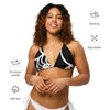 caracteristiques - Haut de bikini éco-responsable rembourré UPF50+ Noir Nautile - Couleurs Lagon