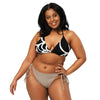 avant grande taille - Haut de bikini éco-responsable rembourré UPF50+ Noir Nautile - Couleurs Lagon