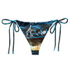 dos à plat - Bas de Bikini String Doublé Banane Recyclé UPF50+ Bénitier Bleu - Couleurs Lagon