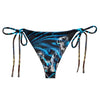 dos 3 a plat - Bas de Bikini String Doublé Banane Recyclé UPF50+ Bénitier Bleu 3 - Couleurs Lagon