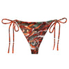 dos à plat Bas de Bikini String Doublé Rouge Recyclé UPF50+ Gorgone Nautilus - Couleurs Lagon