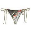 dos à plat - Bas de Bikini String Doublé Or Recyclé UPF50+ Sable Coquillage - Couleurs Lagon