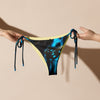 avant et doublure banane - Bas de Bikini String Doublé Banane Recyclé UPF50+ Bénitier Bleu - Couleurs Lagon