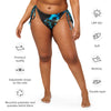 caracteristiques - Bas de Bikini String Doublé Banane Recyclé UPF50+ Bénitier Bleu - Couleurs Lagon
