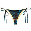 avant à plat -Bas de Bikini String Doublé Banane Recyclé UPF50+ Bénitier Bleu 2 - Couleurs Lagon