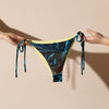 avant -Bas de Bikini String Doublé Banane Recyclé UPF50+ Bénitier Bleu 2 - Couleurs Lagon