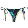 avant à plat - Bas de Bikini String Doublé Banane Recyclé UPF50+ Bénitier Bleu 3 - Couleurs Lagon