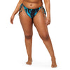 avant grande taille - Bas de Bikini String Doublé Banane Recyclé UPF50+ Bénitier Bleu 3 - Couleurs Lagon