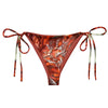 avant à plat doublure rouge - Bas de Bikini String Doublé Rouge Recyclé UPF50+ Gorgone Dragon Fish - Couleurs Lagon