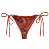 avnt à plat Bas de Bikini String Doublé Rouge Recyclé UPF50+ Gorgone Nautilus - Couleurs Lagon