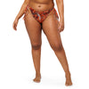 avant grande taille - Bas de Bikini String Doublé Rouge Recyclé UPF50+ Gorgone Nautilus - Couleurs Lagon