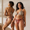dso et avant - Bas de Bikini String Doublé Rouge Recyclé UPF50+ Gorgone Nautilus - Couleurs Lagon